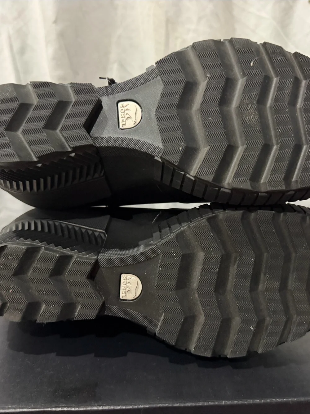 Sorel Black Wedge Zip Ankle Boots